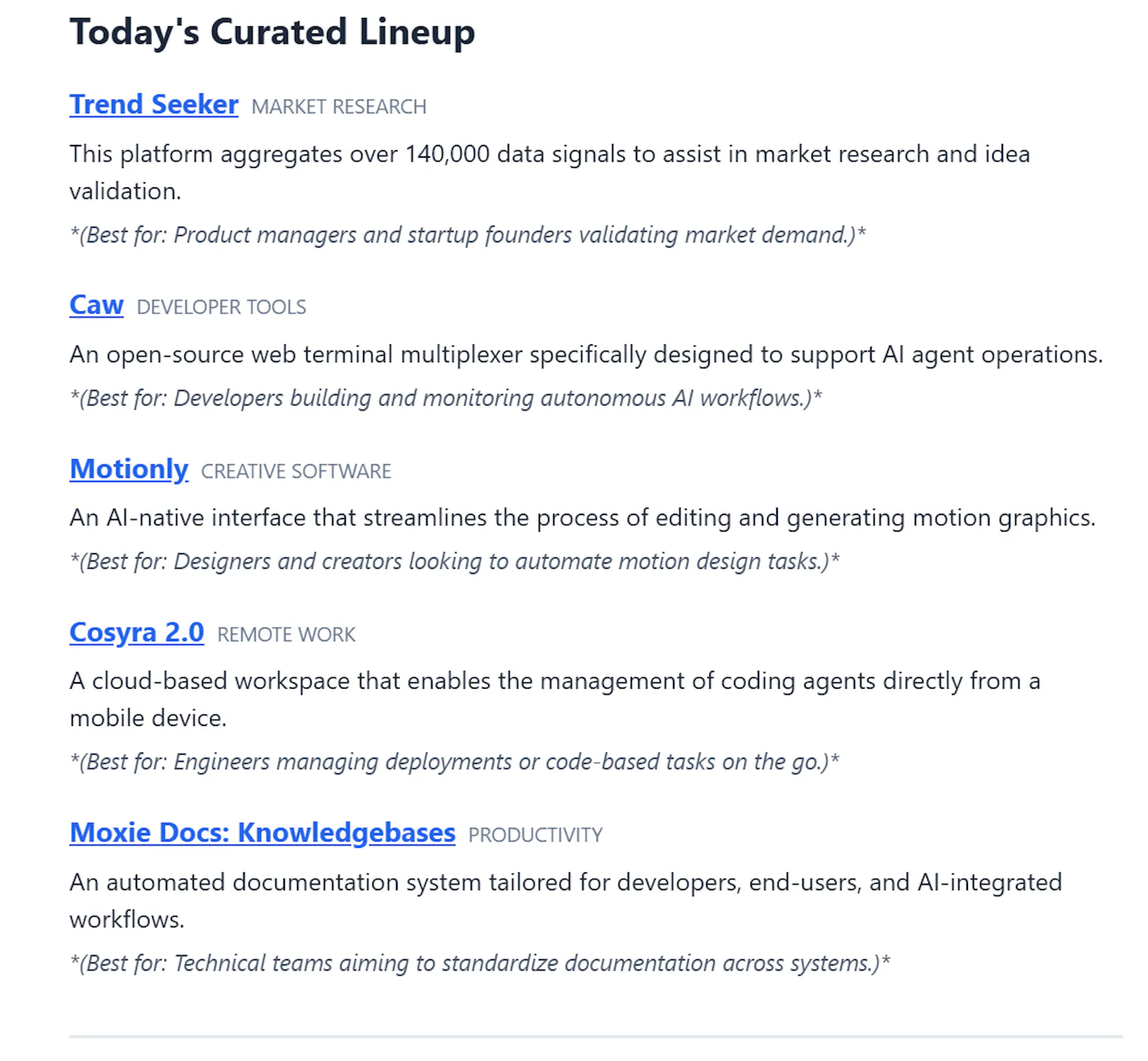Daily Digest for Product Hunt screenshot 2