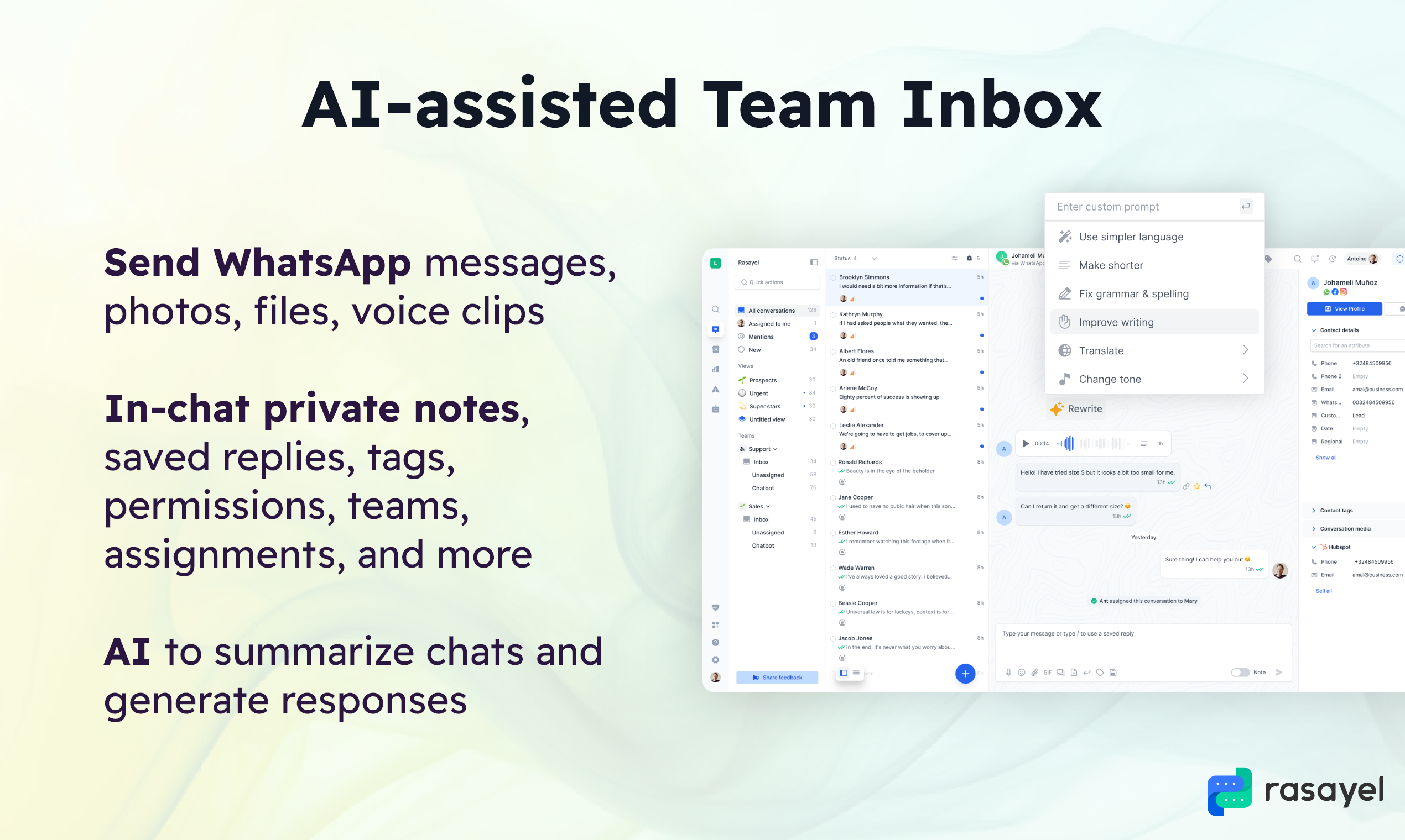 Расаэль - WhatsApp Business Message, автоматизация, чатбот и трансляция медиа 4