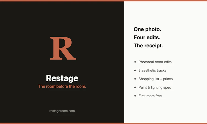 Restage screenshot 1