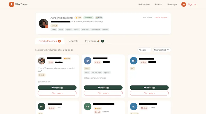 PlayDates.club - find your next playdate screenshot 6