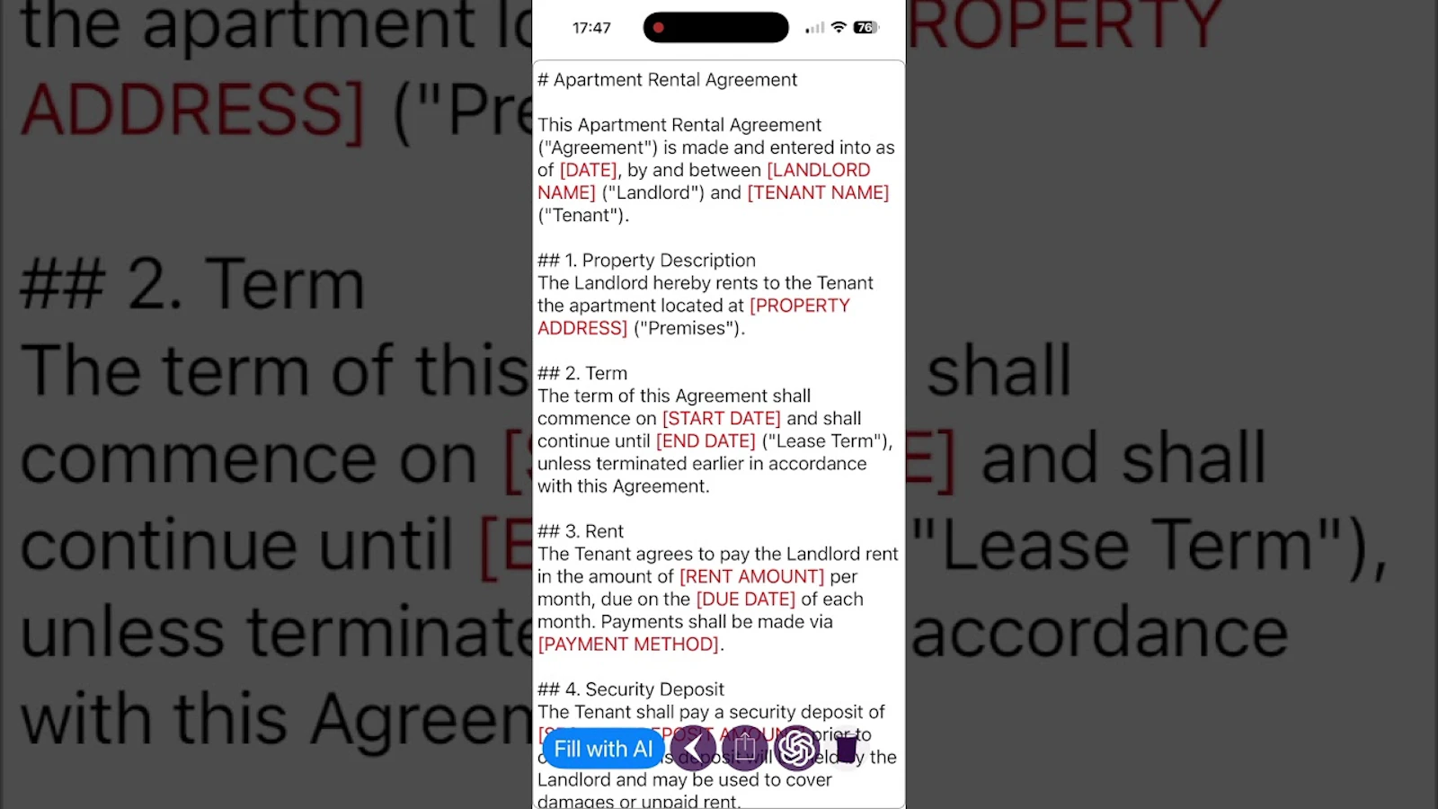 Contract — AI Contract Generator screenshot 1 (video preview)