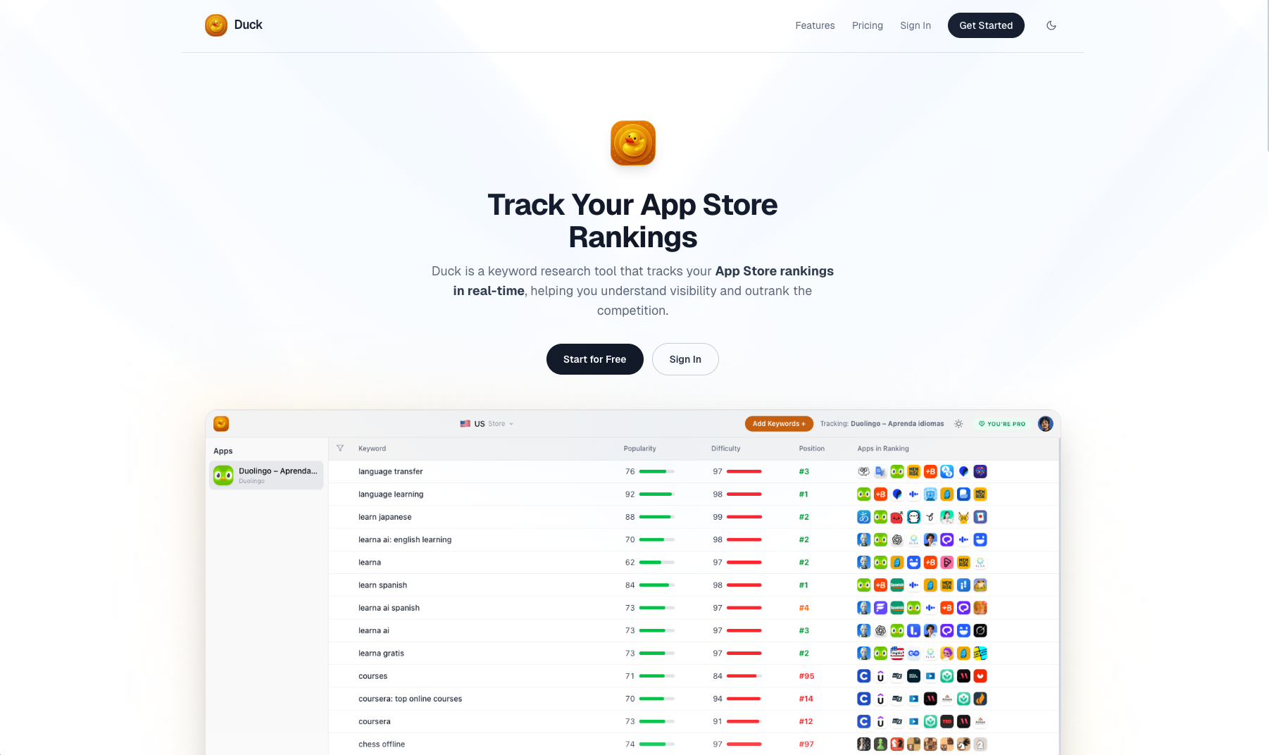 Duck – ASO Tool gallery image
