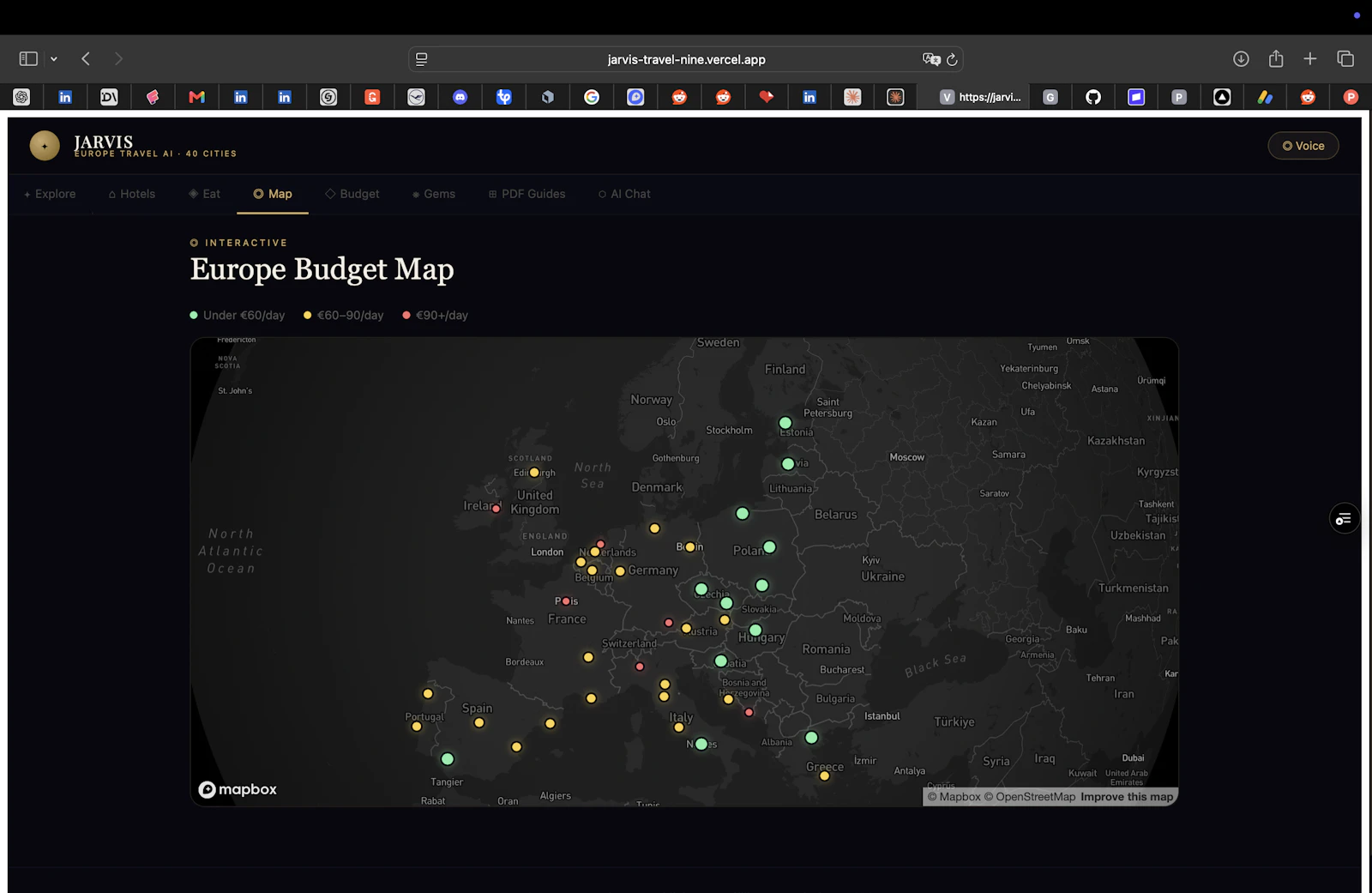 JARVIS Europe Travel AI screenshot 5