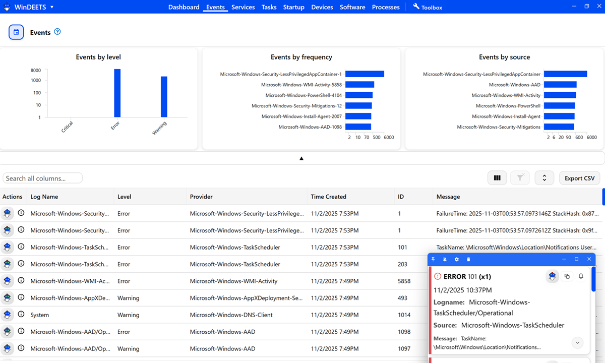 WinDEETS  - Screenshot 4 showing product features and functionality