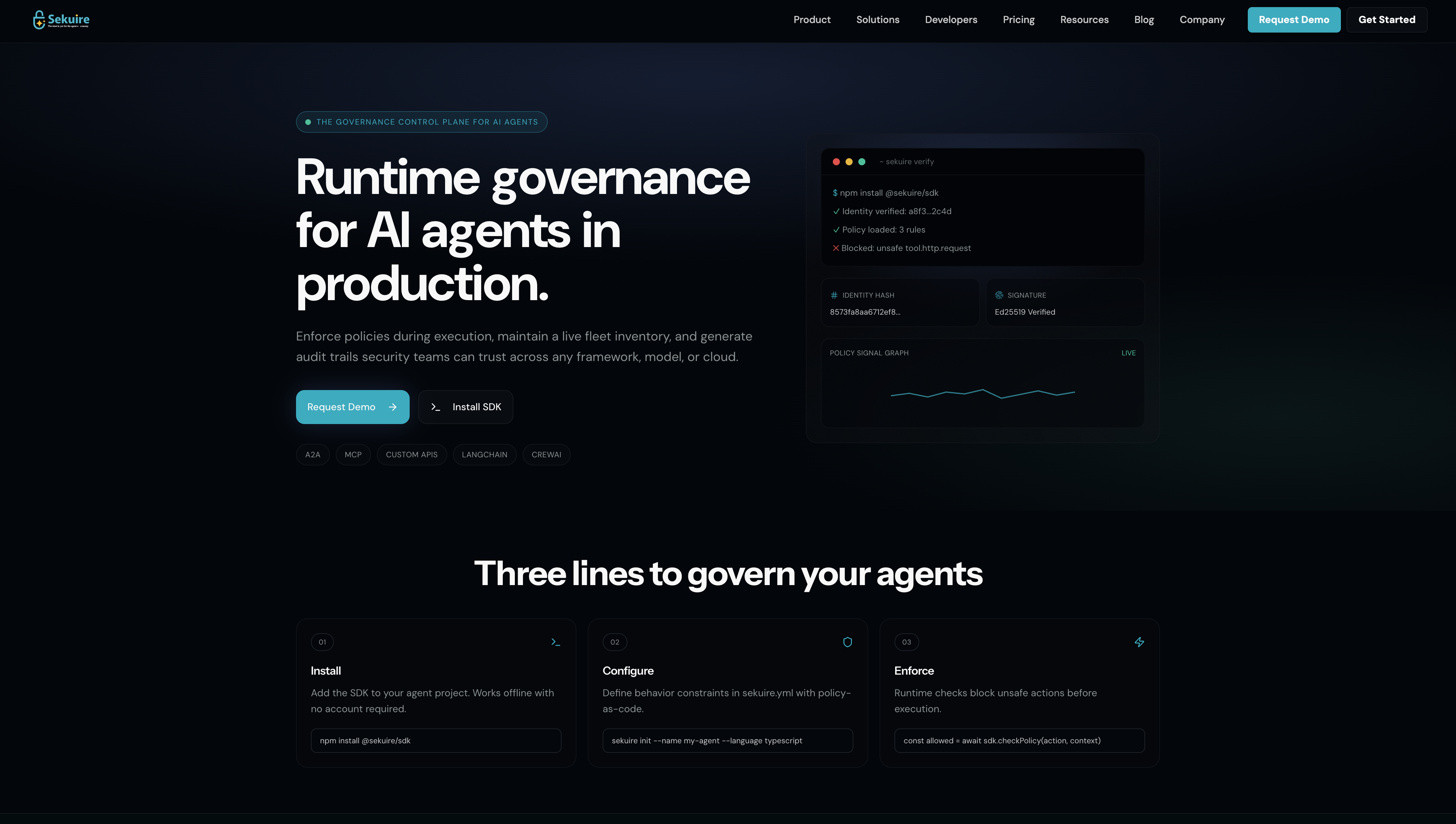 Sekuire - Main product screenshot demonstrating key features and user interface