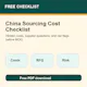 Free China Sourcing Checklist
