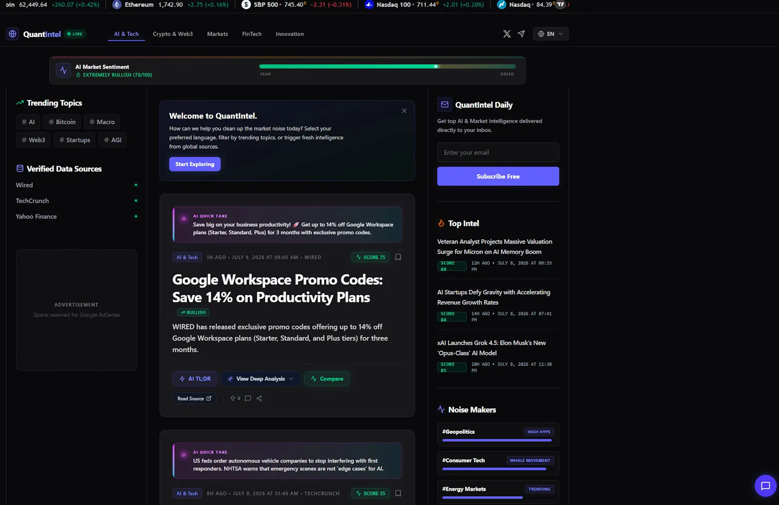 QuantIntel screenshot 1
