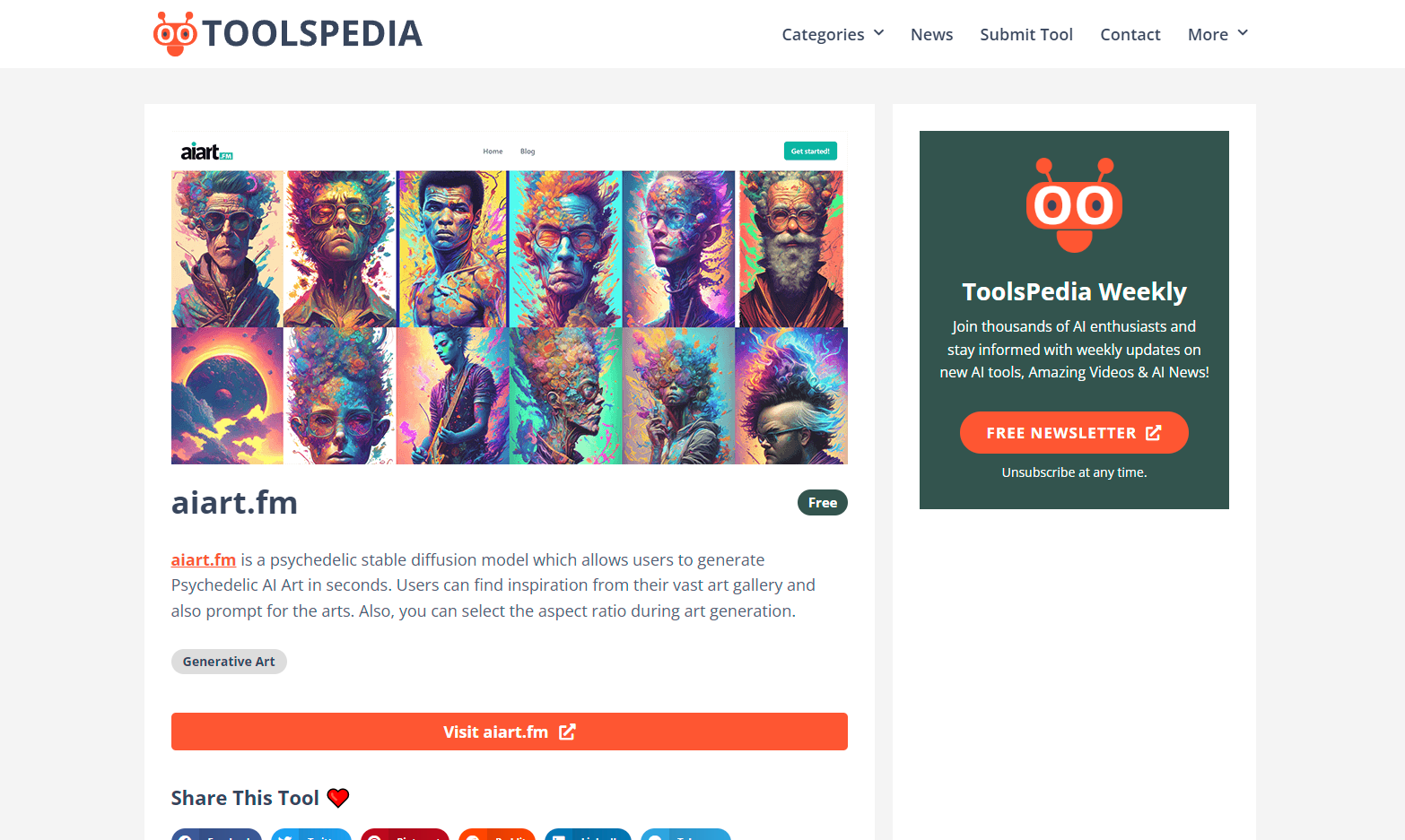 ToolsPedia.io - 최고의 AI 도구 디렉토리 미디어 2