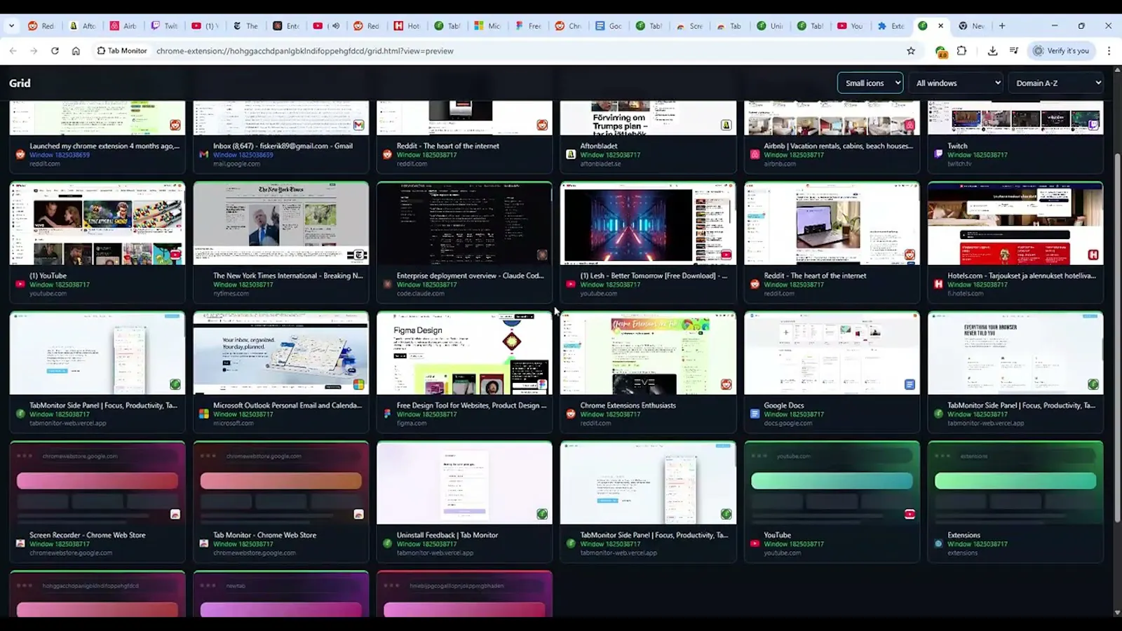 Tab Monitor screenshot 1 (video preview)