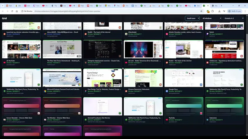 Tab Monitor screenshot 1 (video preview)