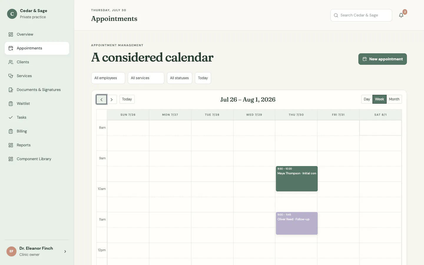 Cedar Clinic Web Template gallery image