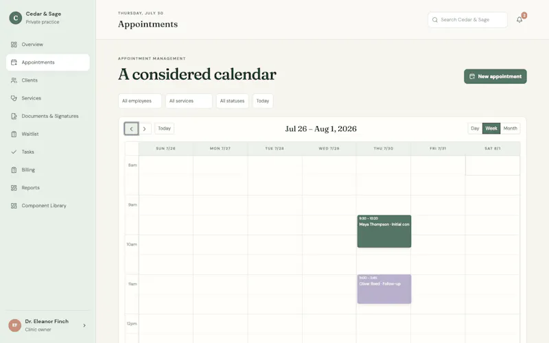 Cedar Clinic Web Template screenshot 2