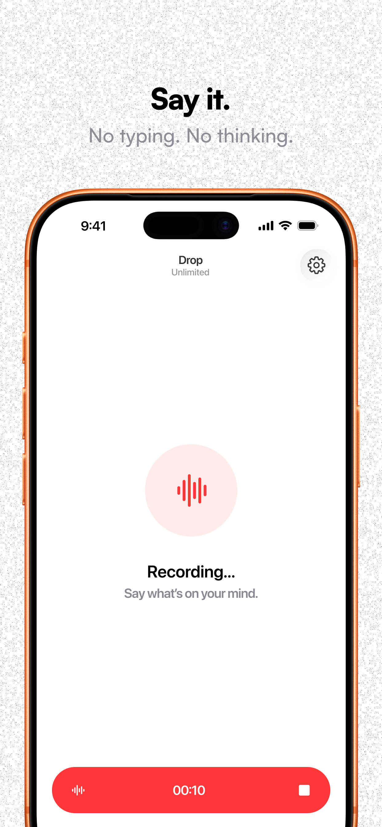 Stop holding thoughts in your head. - Main product screenshot demonstrating key features and user interface