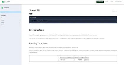 Sheet API gallery image
