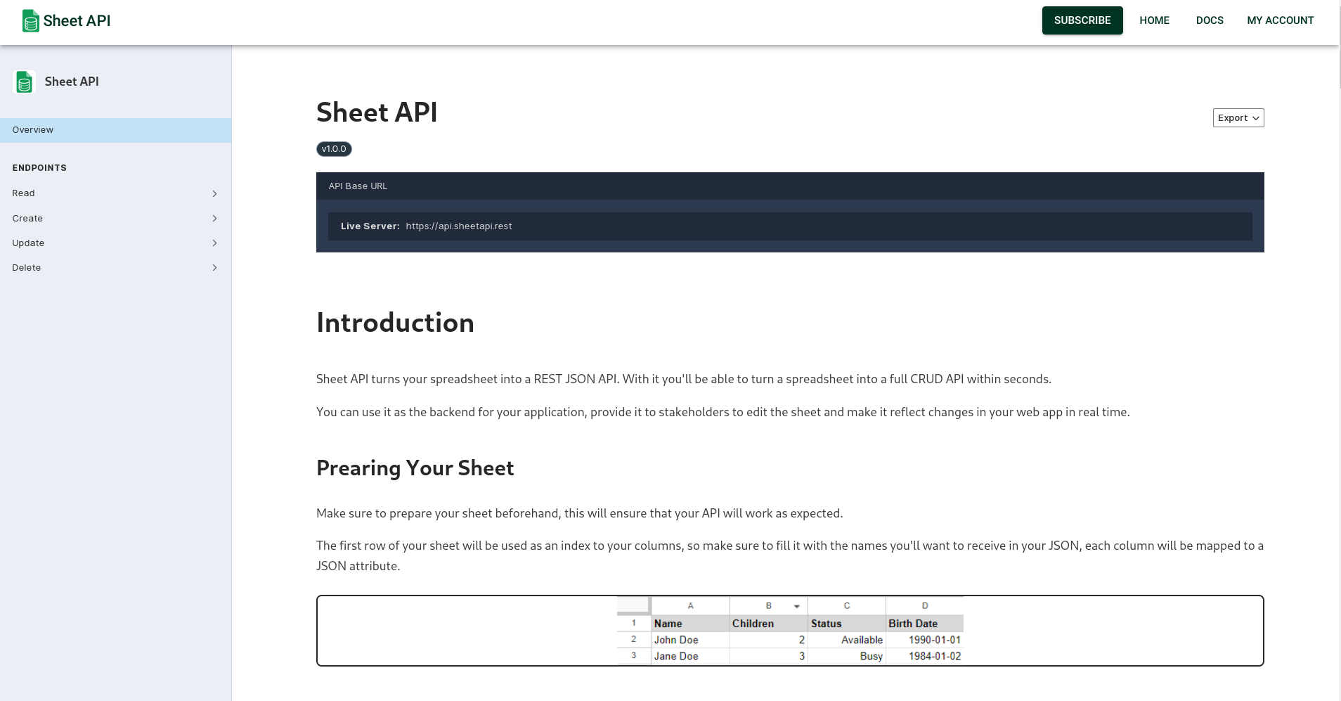Sheet API media 4