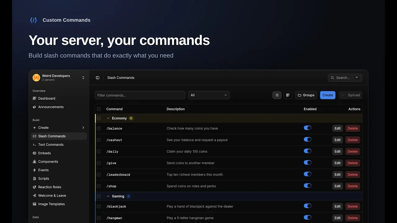 Custom Commands gallery image
