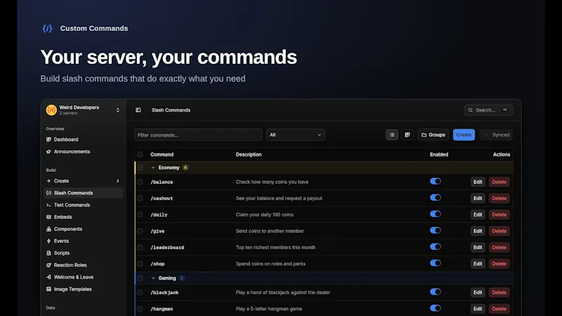 Custom Commands screenshot 1 (video preview)
