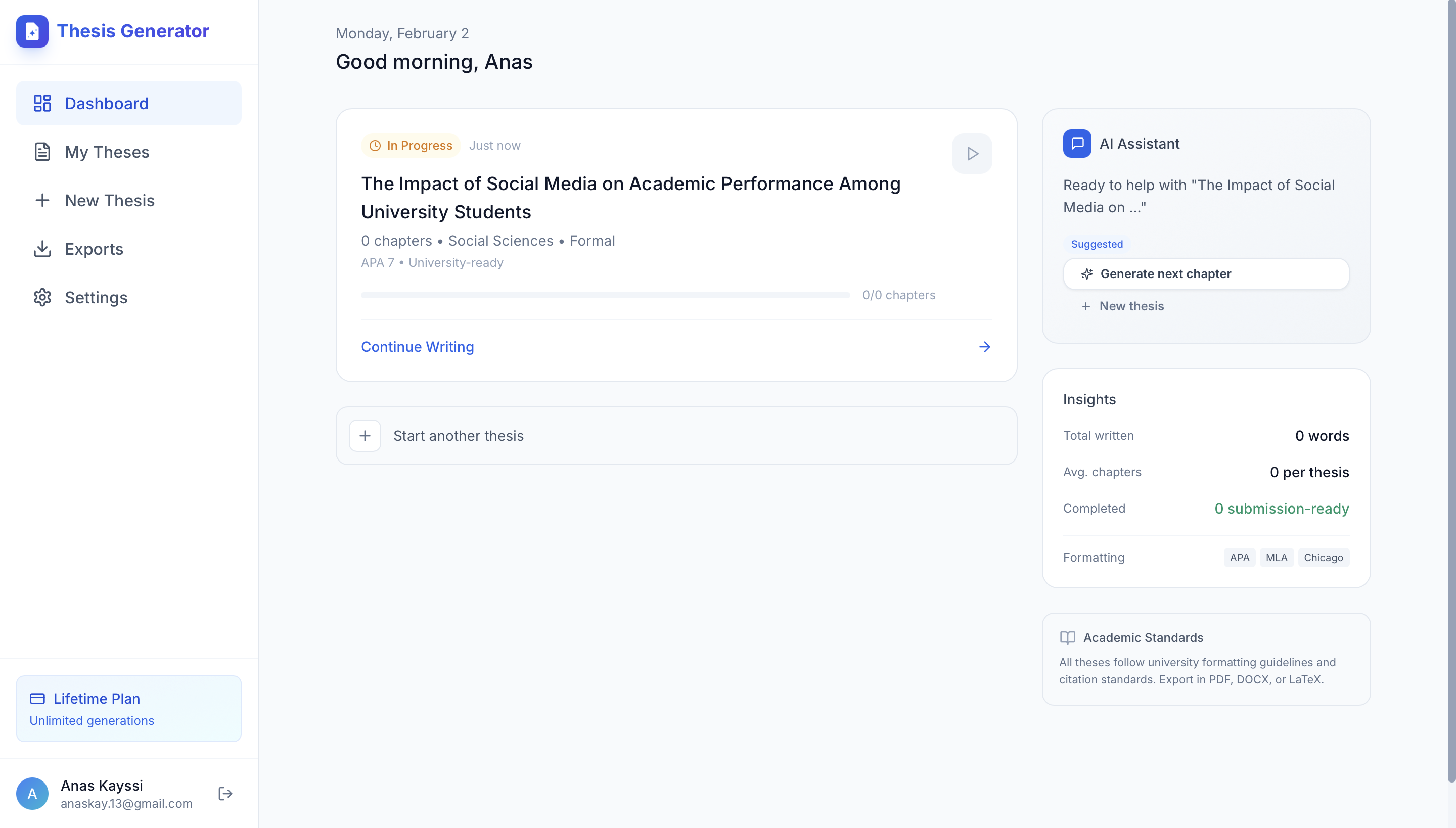 Thesis Generator AI gallery image