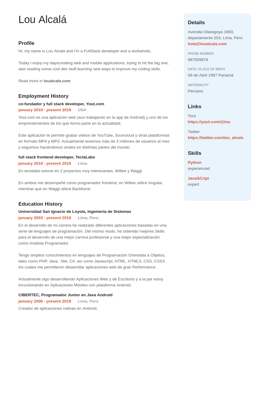 CurriculumVitae.net - CV/Resume + Cover Letter Builder gallery image