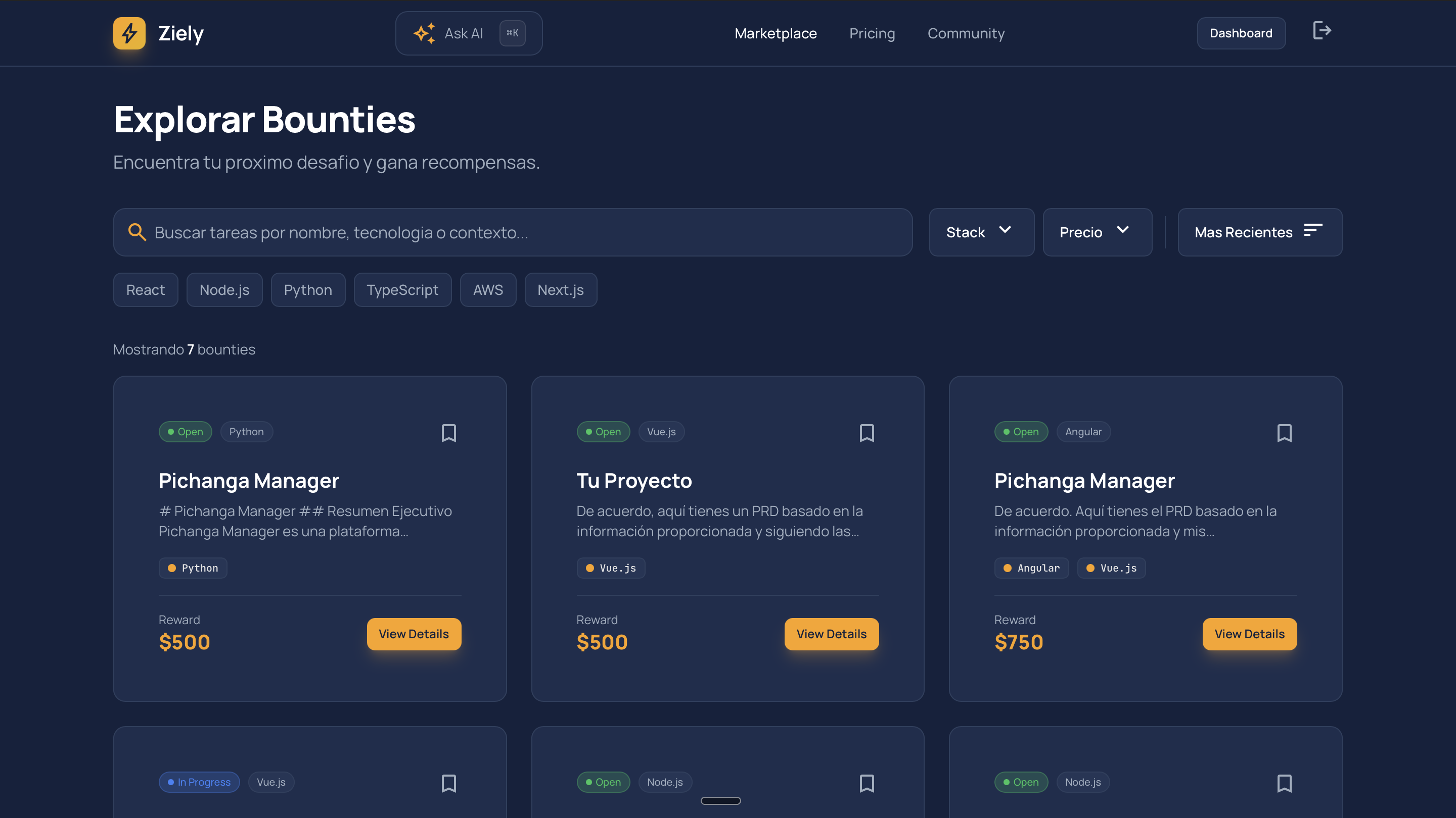 Ziely - Main product screenshot demonstrating key features and user interface