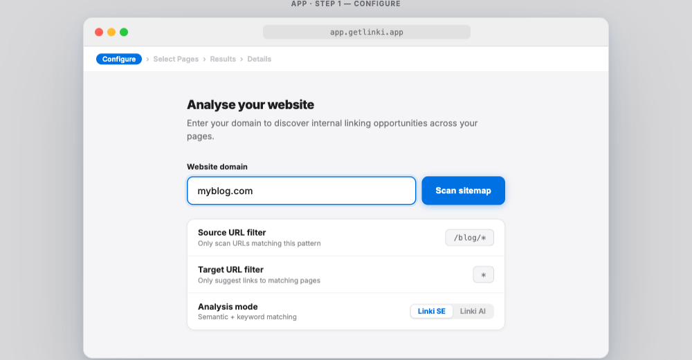 Linki - Main product screenshot demonstrating key features and user interface