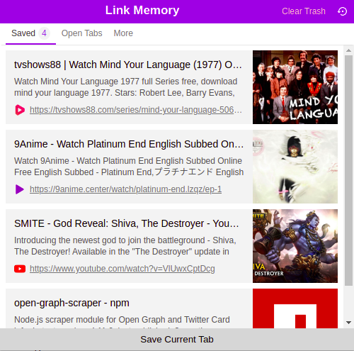 Link Memory (Browser Extension) media 1