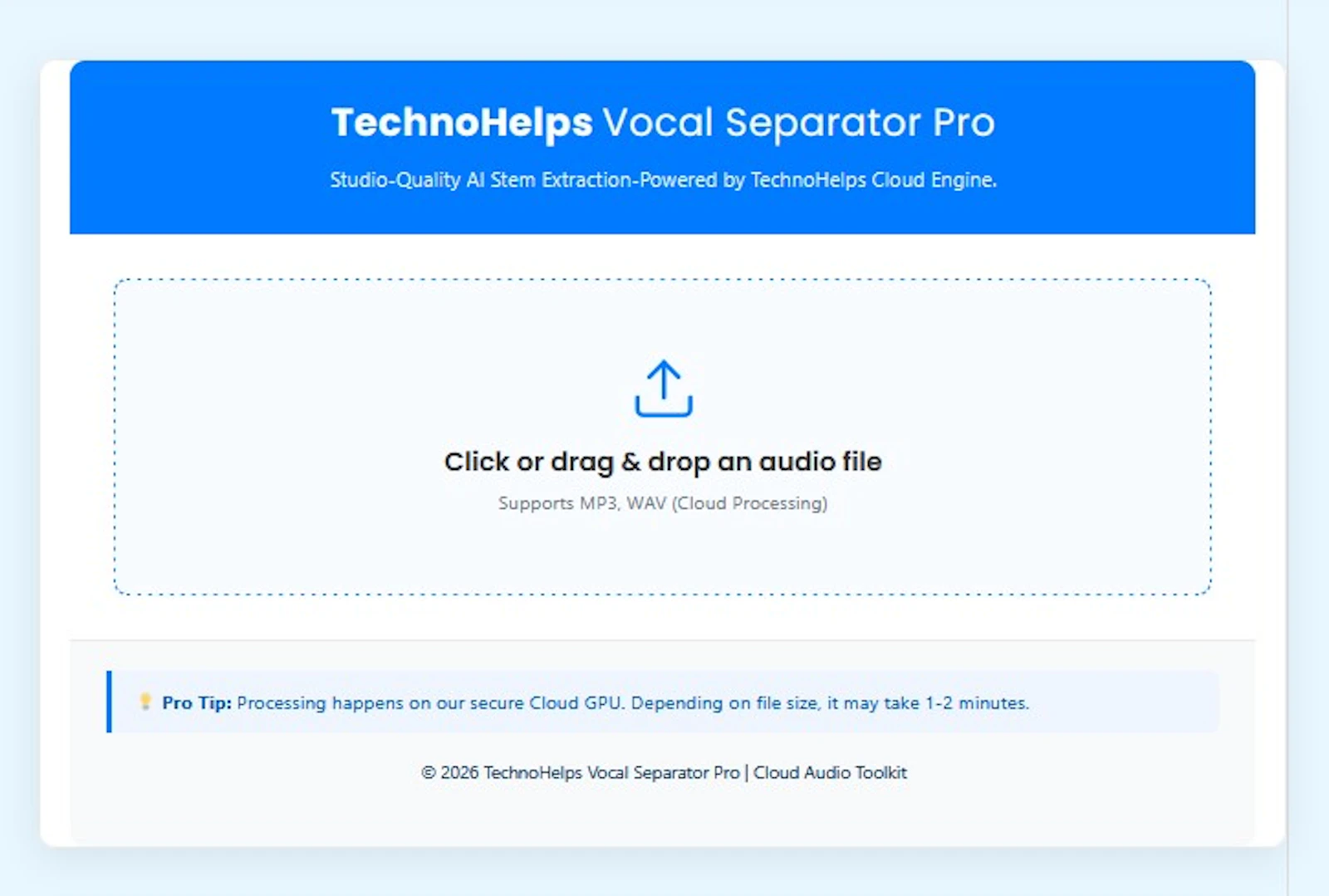 TechnoHelps AI Vocal Remover screenshot 2