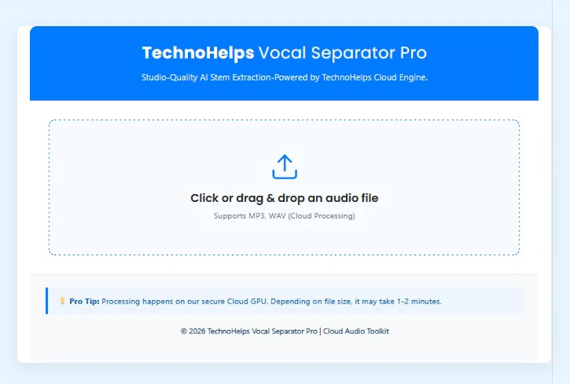 TechnoHelps AI Vocal Remover screenshot 2