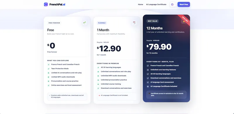 FrenchPal.ai - Your AI Speaking Partner screenshot 3