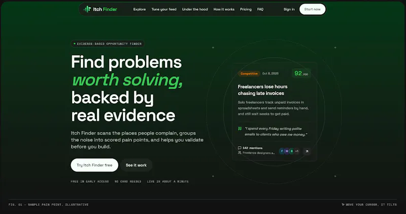 Itch Finder screenshot 1