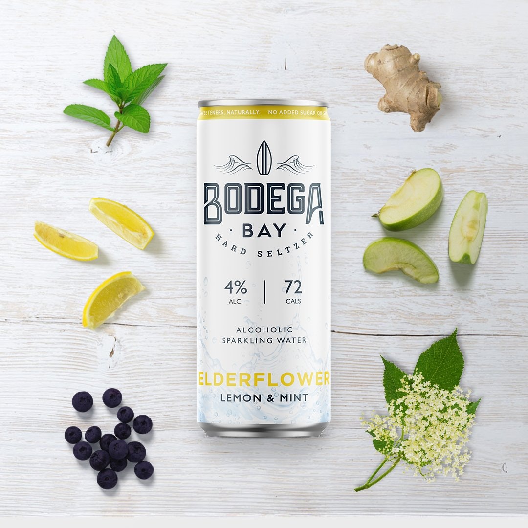Bodega Bay Hard Seltzer Low calorie alcoholic drinks for healthy