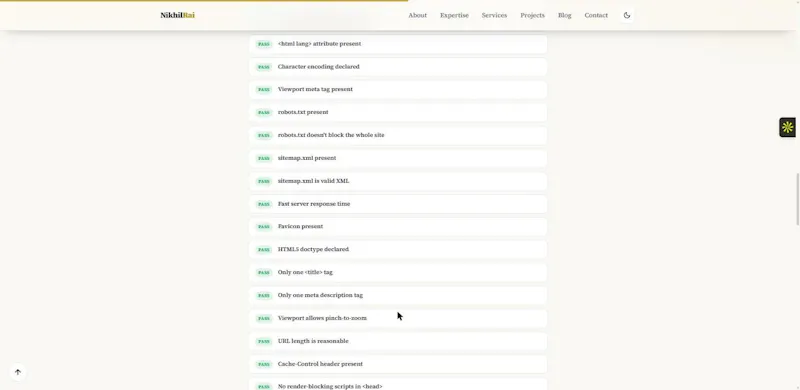 Free Instant SEO Audit screenshot 2