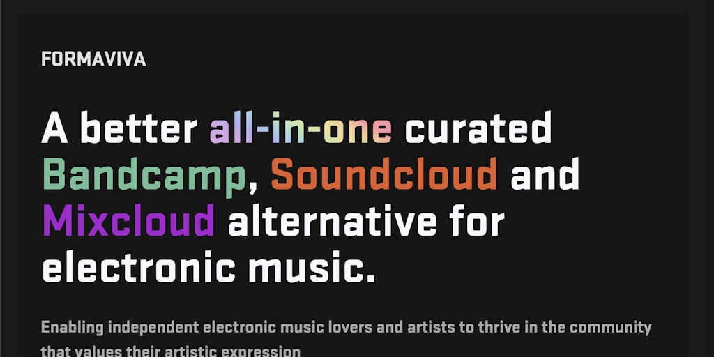 Formaviva - Discover and stream music from secret talents | Product Hunt