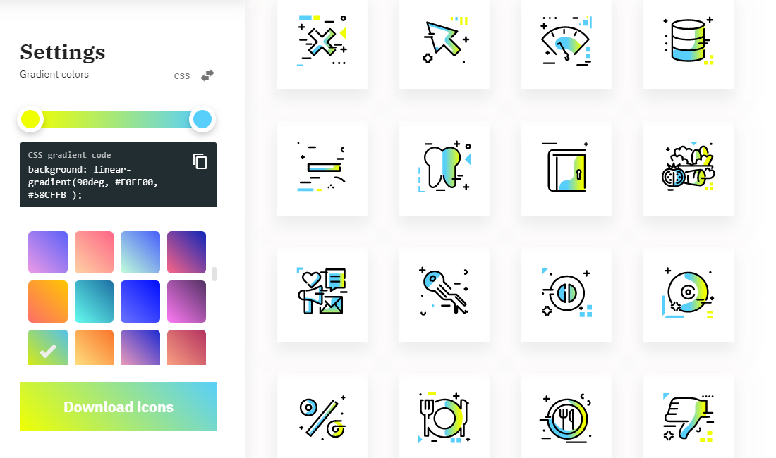 Gradientify Icons Interactive Free Svg Icons You Can Colorize As You Wish Product Hunt