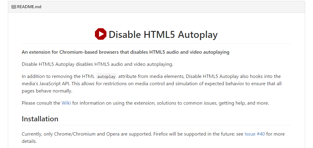 Disable HTML5 Autoplay gallery image