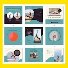 97 Yoga Canva Templates for Social Media gallery image