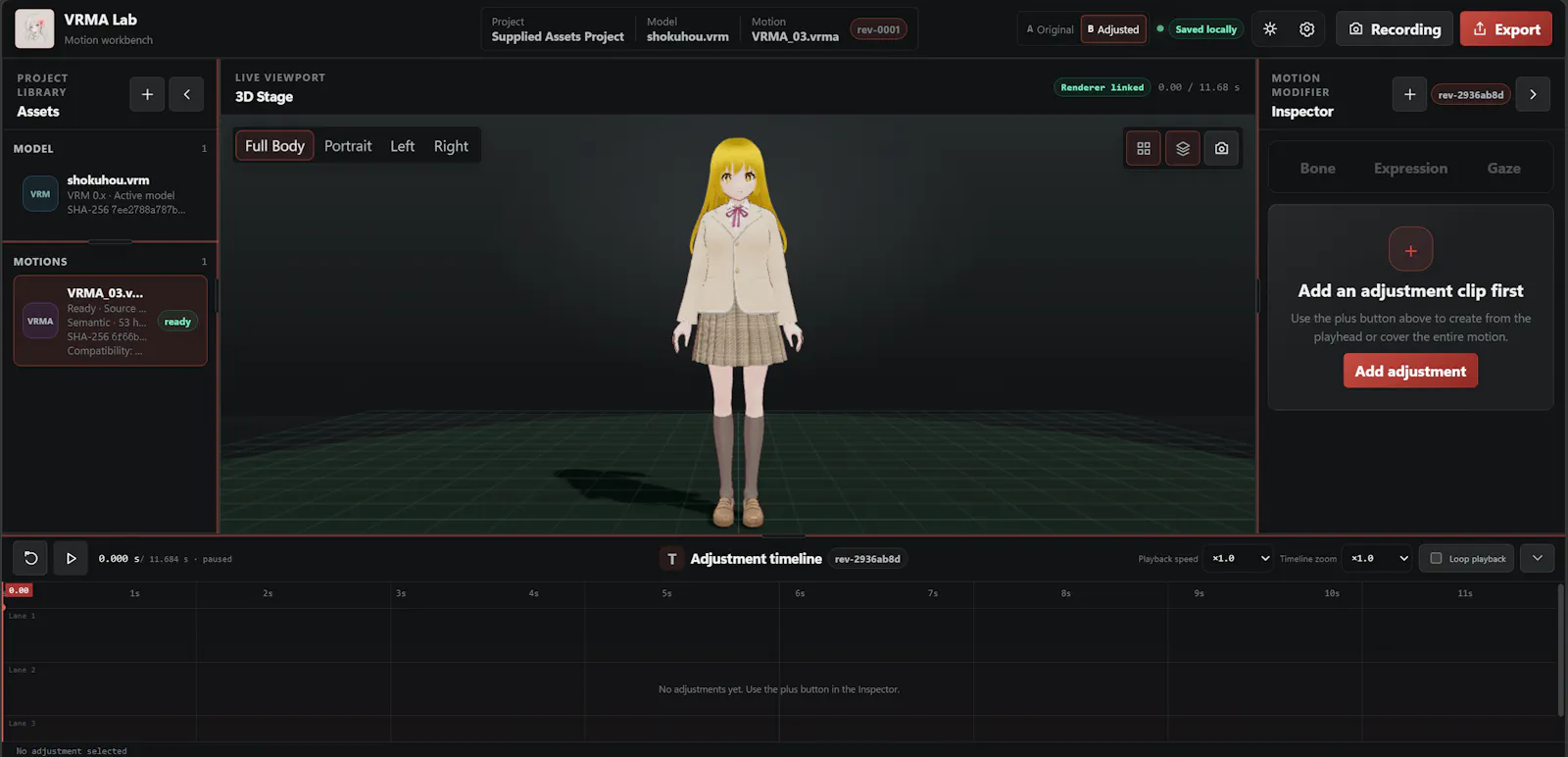 VRMA-lab screenshot 5