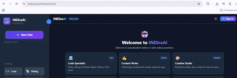 INDiraAI screenshot 2