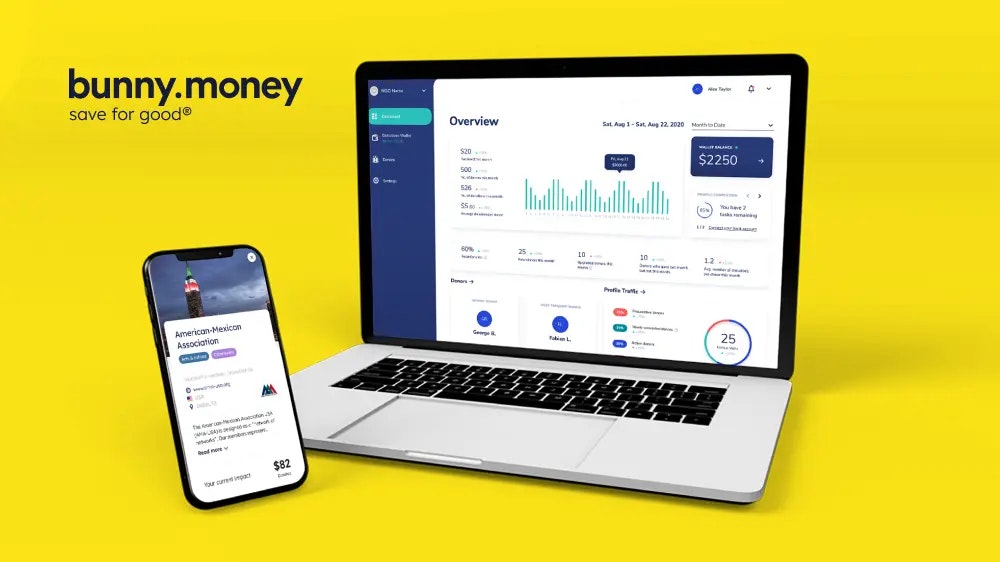 bunny.money - व्यक्तिगत और कार्यस्थल देने के लिए बैंकिंग ऐप मीडिया 3