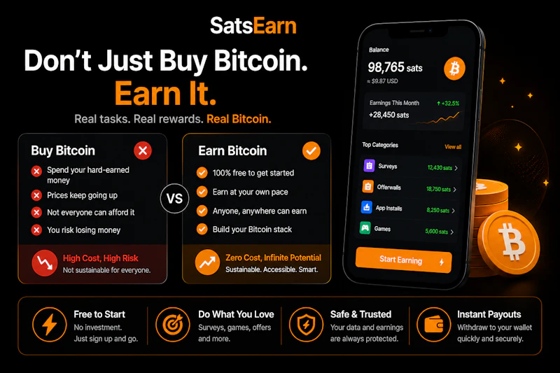 SatsEarn: Stack Sats, Not Excuses screenshot 6