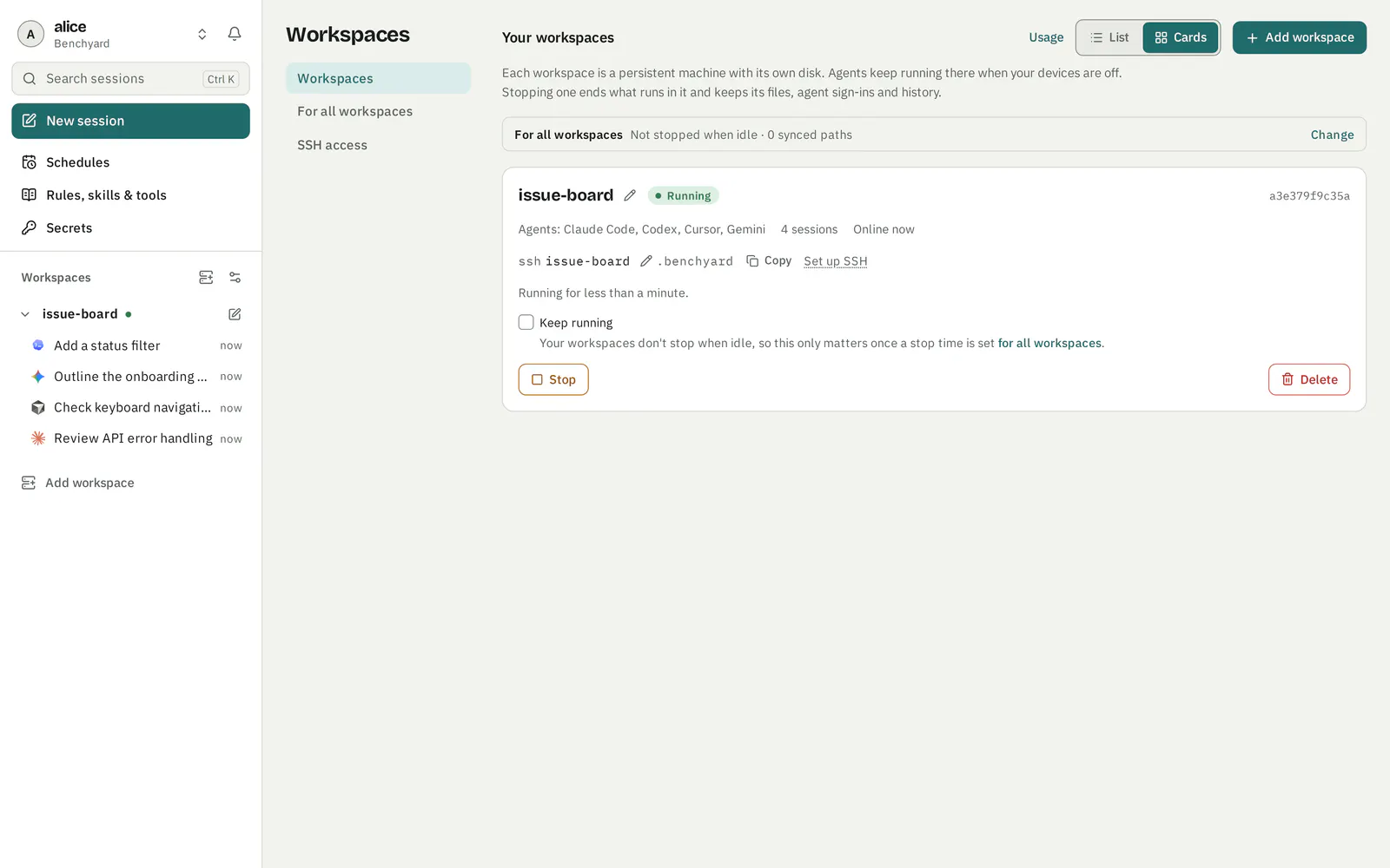 Benchyard screenshot 9