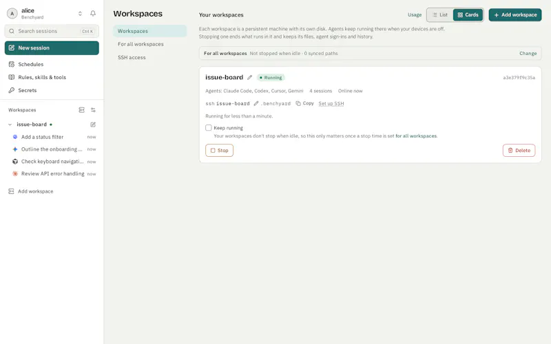 Benchyard screenshot 9