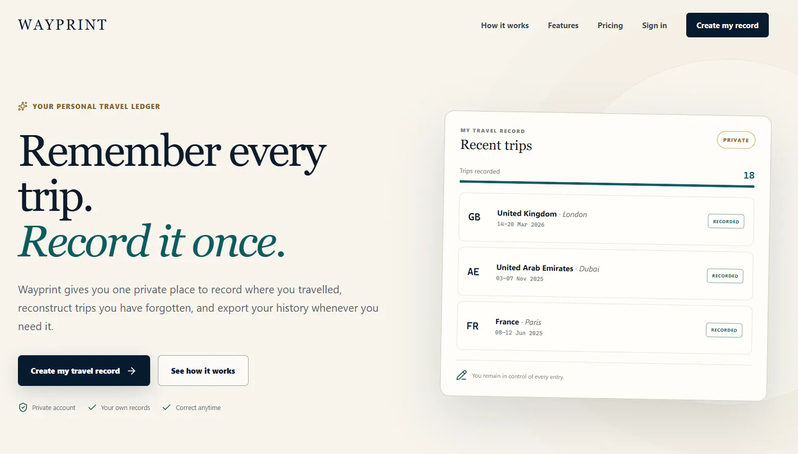 Wayprint screenshot 1