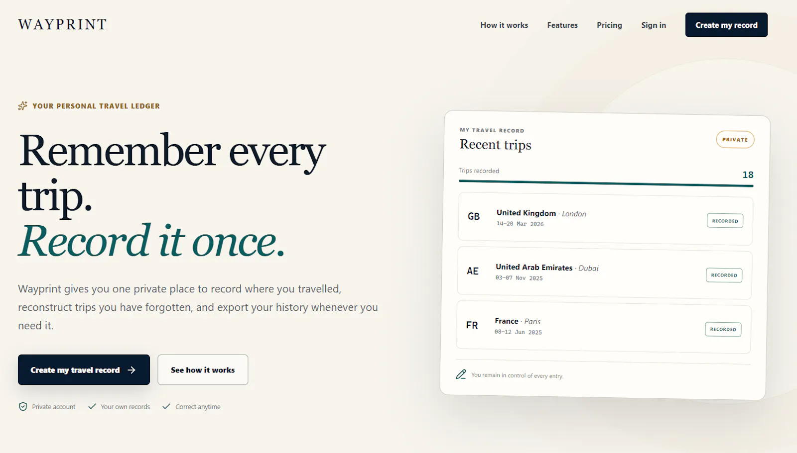 Wayprint screenshot 1
