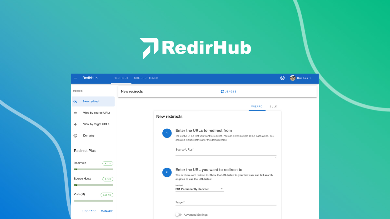 Media Redirhub - Bộ chuyển hướng URL và Trình theo dõi - Chuyển hướng, theo dõi và bảo mật miền của bạn một cách dễ dàng. 1