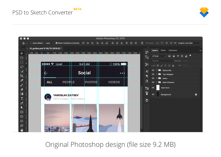 Psd To Sketch Design Converter Convert A Photoshop Design