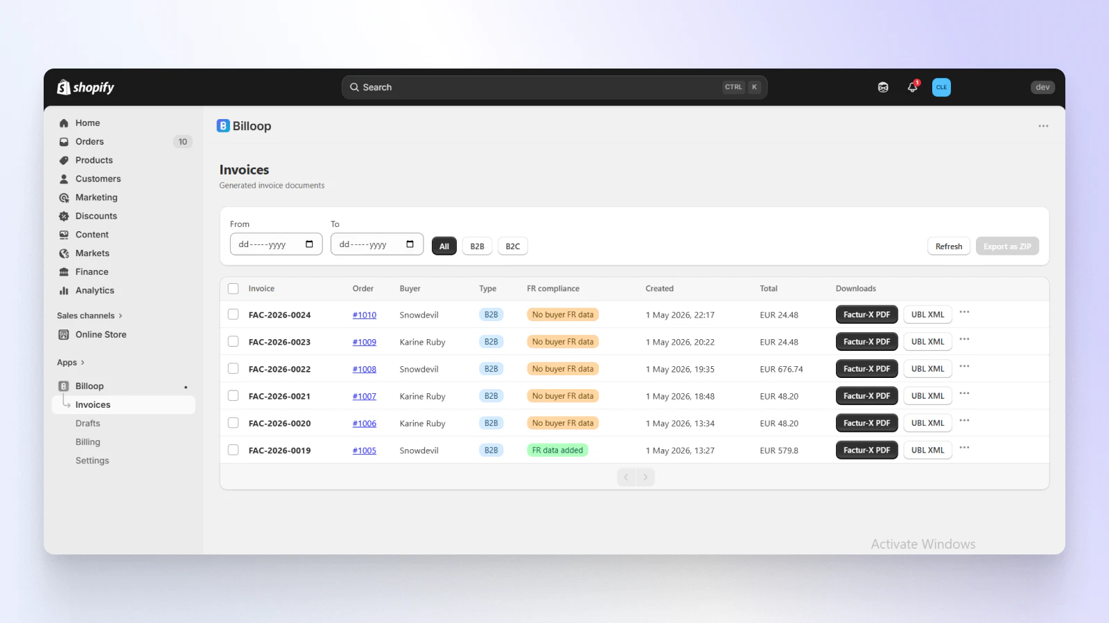 Billoop screenshot 4