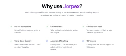 Jorpex - Tender Notifications in Slack gallery image