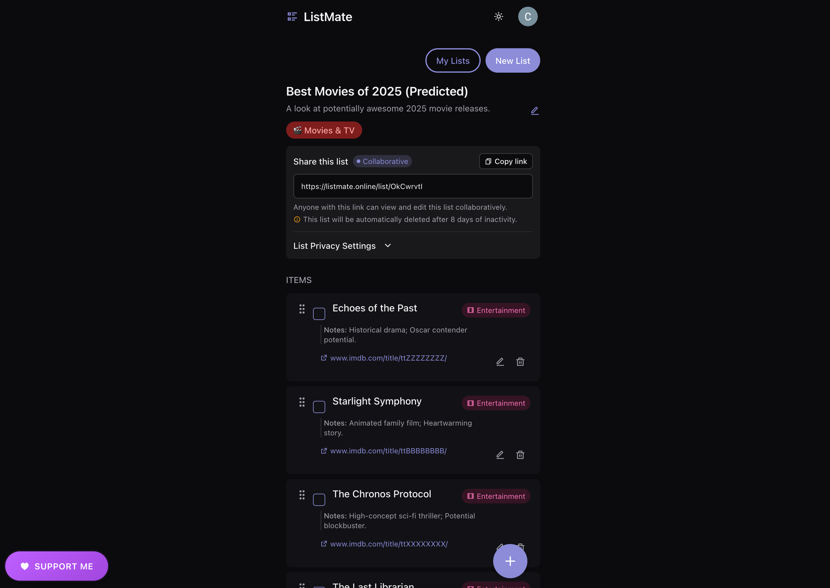 ListMate media 2
