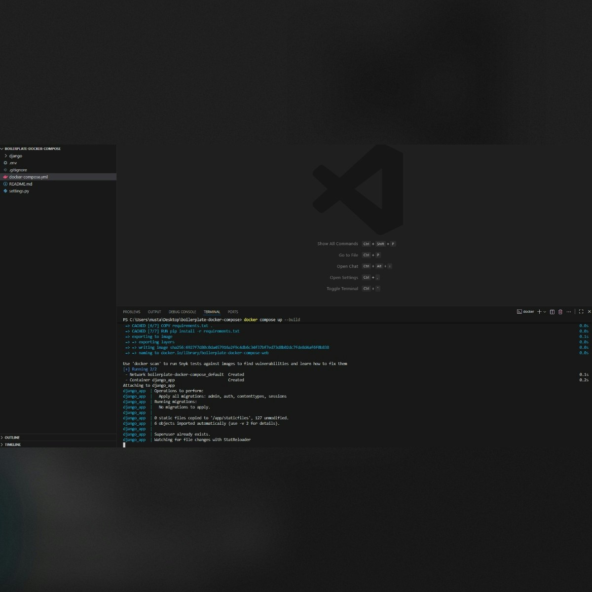 Boilerplate-Django Basic - Main screenshot showing features and interface